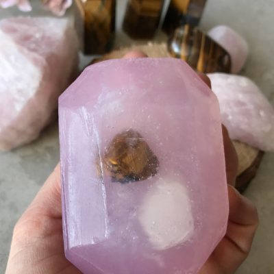 piedra cuarzo rosa ojo de tigre